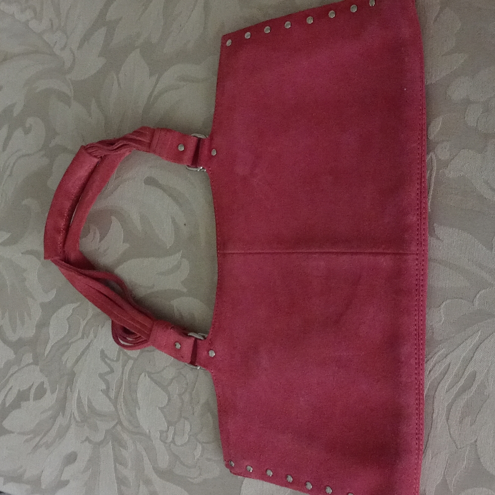 Pink Suede Banana Republic Purse Bag